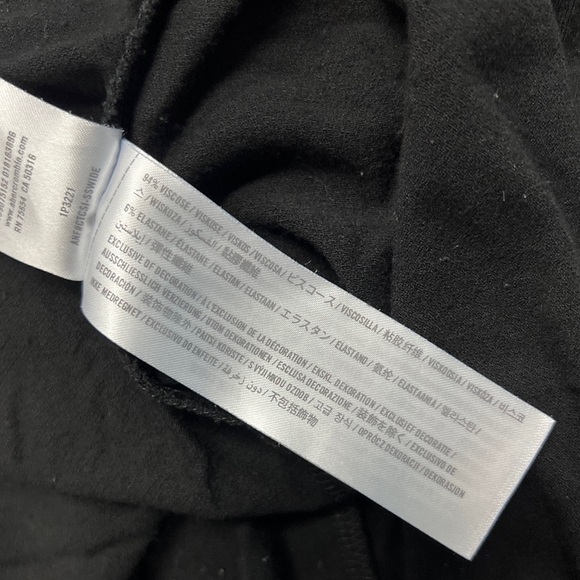 Abercrombie & Fitch Women's Short Sleeve black Zip Up T Shirt Dress Sz X Small - Picture 4 of 7